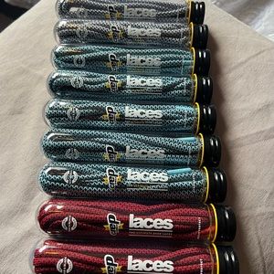 NEW Crep Protect Pre-Treated Shoe Laces - red, blue, black&white